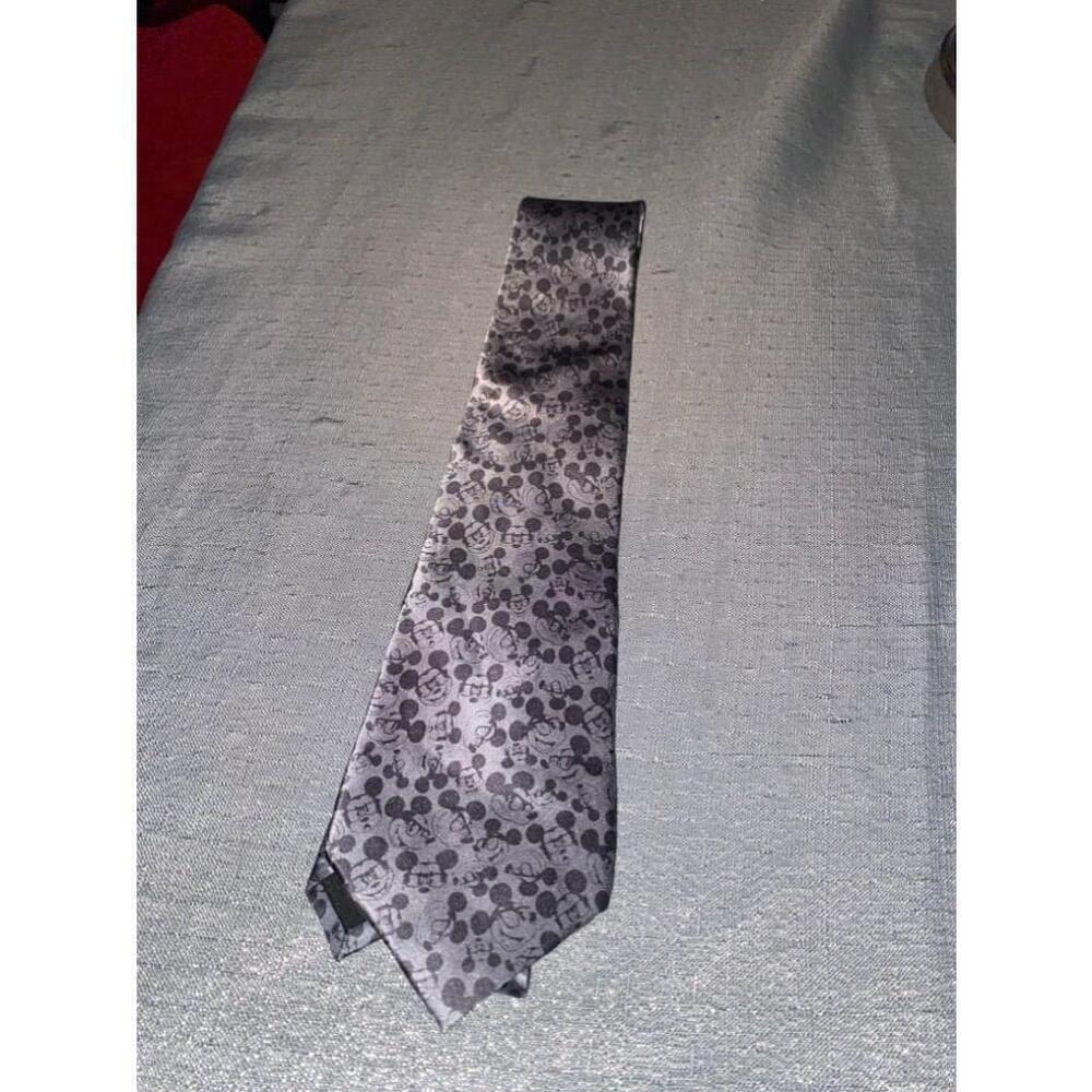 Men's Disney grey silk Mickey Mouse Tie
